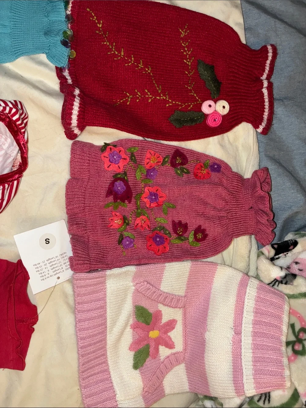 Six Lulu pink size small sweater/holiday dresses - Picture 5 of 7